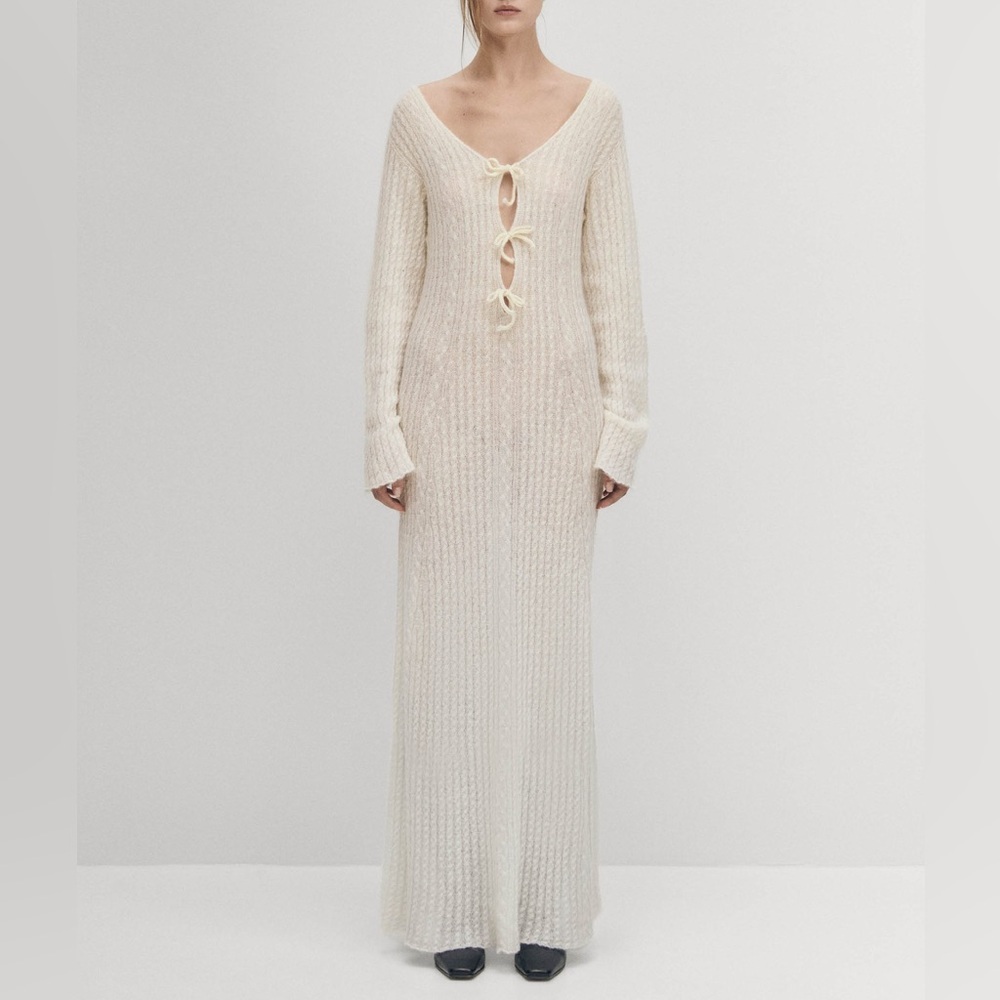 ALOHAS Triza Maxi Swimsuit Coverup Dress in Cream NWT